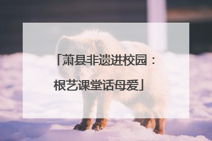 萧县非遗进校园：根艺课堂话母爱