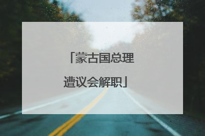 蒙古国总理遭议会解职