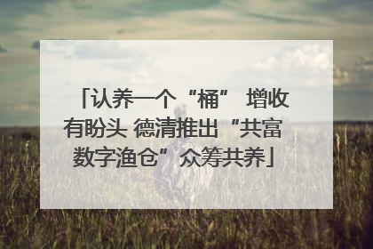 认养一个“桶” 增收有盼头 德清推出“共富数字渔仓”众筹共养