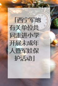 西宁军地有关单位共同走进小学开展未成年人暨军娃保护活动