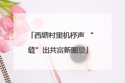 西塘村里机杼声 “缝”出共富新图景