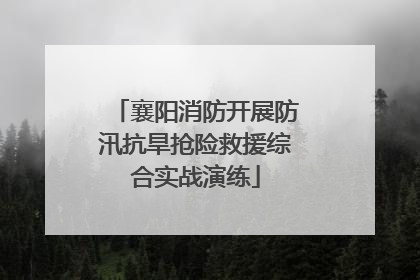 襄阳消防开展防汛抗旱抢险救援综合实战演练