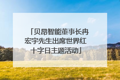 贝昂智能董事长冉宏宇先生出席世界红十字日主题活动