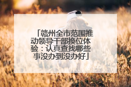 赣州全市范围推动领导干部换位体验：认真查找哪些事没办到没办好