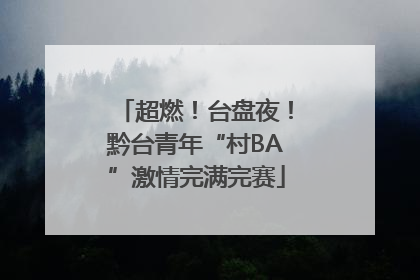 超燃！台盘夜！黔台青年“村BA”激情完满完赛