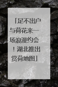 足不出户与荷花来一场浪漫约会！湖北推出赏荷地图