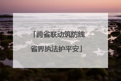 跨省联动筑防线 省界执法护平安