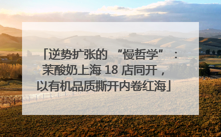 逆势扩张的 “慢哲学”：茉酸奶上海 18 店同开，以有机品质撕开内卷红海
