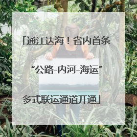 通江达海！省内首条“公路-内河-海运”多式联运通道开通