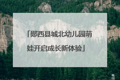 郧西县城北幼儿园萌娃开启成长新体验