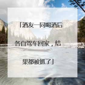 酒友一同喝酒后各自驾车回家，结果都被抓了