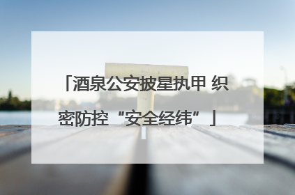 酒泉公安披星执甲 织密防控“安全经纬”