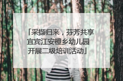 采撷归来，芬芳共享 宜宾江安橙乡幼儿园开展二级培训活动