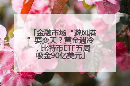 金融市场“避风港”要变天？黄金遇冷，比特币ETF五周吸金90亿美元