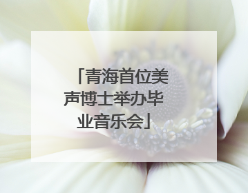 青海首位美声博士举办毕业音乐会