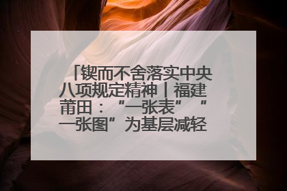 锲而不舍落实中央八项规定精神丨福建莆田：“一张表”“一张图”为基层减轻“数字负担”