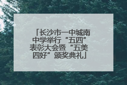 长沙市一中城南中学举行“五四”表彰大会暨“五美四好”颁奖典礼