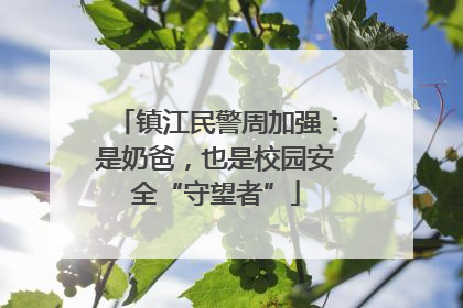 镇江民警周加强：是奶爸，也是校园安全“守望者”