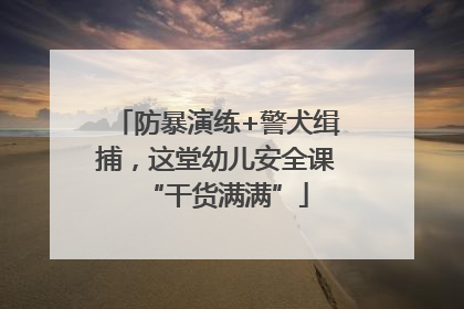 防暴演练+警犬缉捕，这堂幼儿安全课“干货满满”