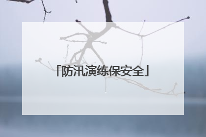 防汛演练保安全