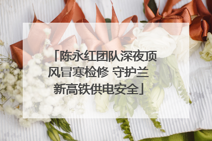 陈永红团队深夜顶风冒寒检修 守护兰新高铁供电安全
