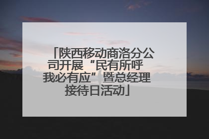 陕西移动商洛分公司开展“民有所呼 我必有应”暨总经理接待日活动