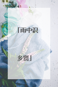 雨中识乡贤