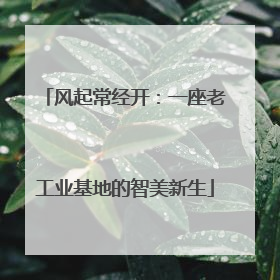 风起常经开：一座老工业基地的智美新生
