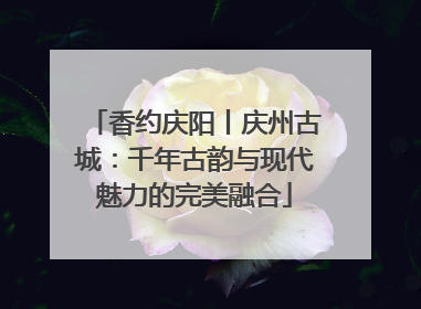 香约庆阳丨庆州古城：千年古韵与现代魅力的完美融合