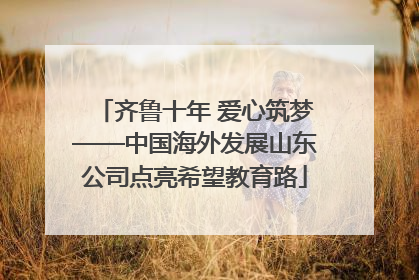 齐鲁十年 爱心筑梦——中国海外发展山东公司点亮希望教育路