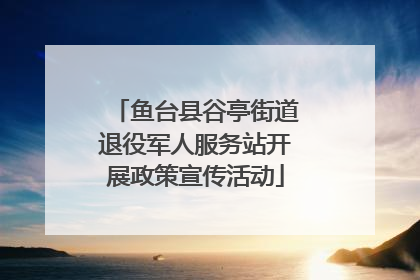 鱼台县谷亭街道退役军人服务站开展政策宣传活动