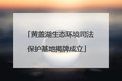 黄盖湖生态环境司法保护基地揭牌成立