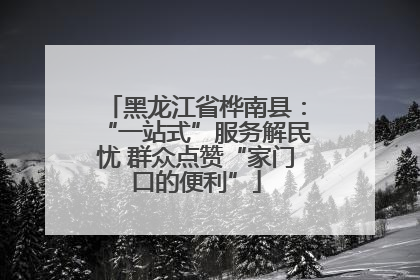 黑龙江省桦南县：“一站式”服务解民忧 群众点赞“家门口的便利”