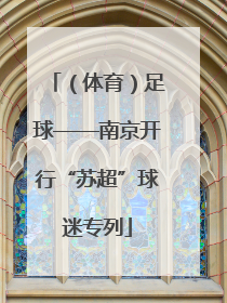 （体育）足球——南京开行“苏超”球迷专列