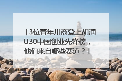 3位青年川商登上胡润U30中国创业先锋榜，他们来自哪些赛道？