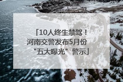 10人终生禁驾！河南交警发布5月份“五大曝光”警示