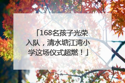 168名孩子光荣入队，清水塘江湾小学这场仪式超燃！