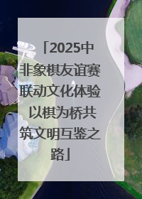 2025中非象棋友谊赛联动文化体验 以棋为桥共筑文明互鉴之路