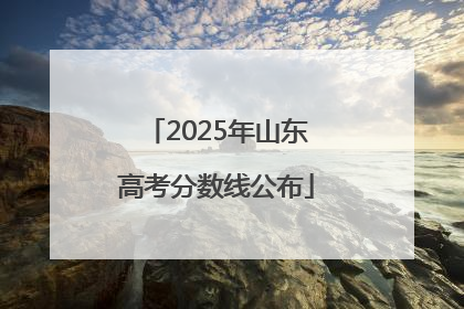 2025年山东高考分数线公布