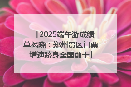2025端午游成绩单揭晓：郑州景区门票增速跻身全国前十