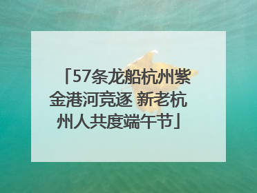 57条龙船杭州紫金港河竞逐 新老杭州人共度端午节