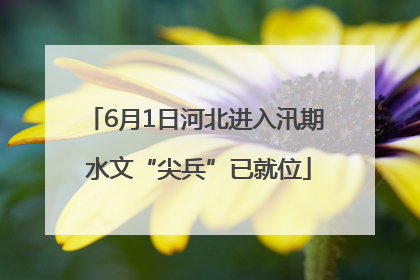 6月1日河北进入汛期 水文“尖兵”已就位