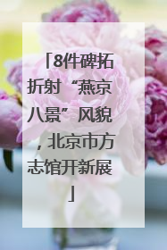 8件碑拓折射“燕京八景”风貌，北京市方志馆开新展