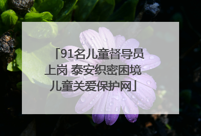 91名儿童督导员上岗 泰安织密困境儿童关爱保护网