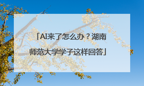 AI来了怎么办？湖南师范大学学子这样回答