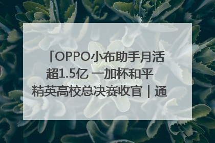 OPPO小布助手月活超1.5亿 一加杯和平精英高校总决赛收官｜通讯Plus·早报